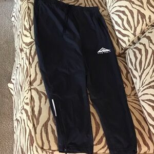Nike Black Athletic Pants with White Accents